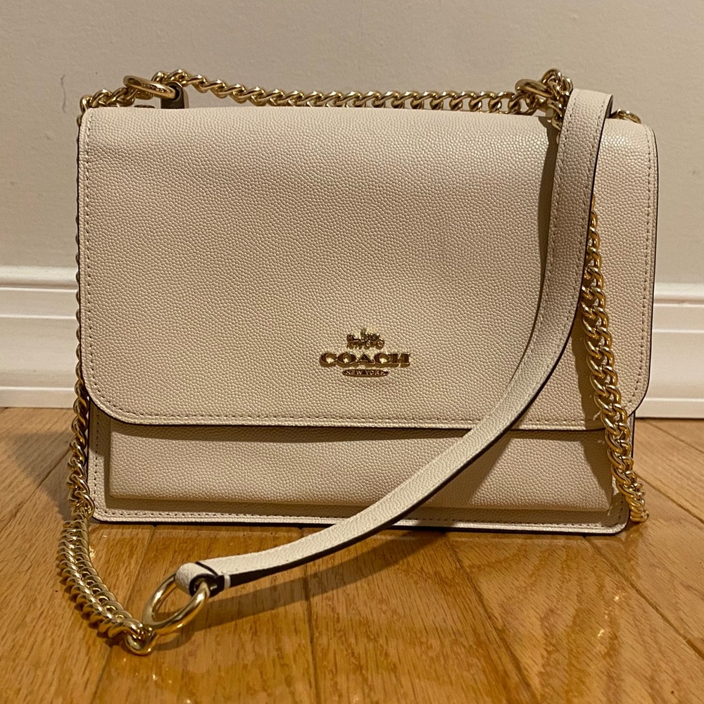 Coach Klare Crossbody Crossgrain Leather Chalk